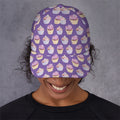 Purple Cupcake Pattern Print Baseball Cap