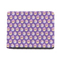 Purple Cupcake Pattern Print Bifold Wallet