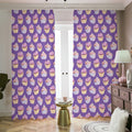 Purple Cupcake Pattern Print Dimout Pencil Pleat Curtains