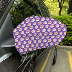 Purple Cupcake Pattern Print Car Side Mirror Covers