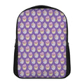 Purple Cupcake Pattern Print Casual Backpack