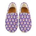 Purple Cupcake Pattern Print Casual Shoes