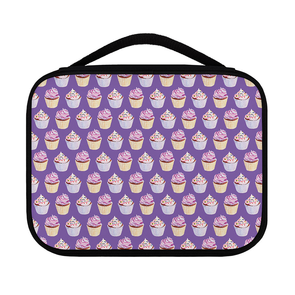 Purple Cupcake Pattern Print Classic Bible Case