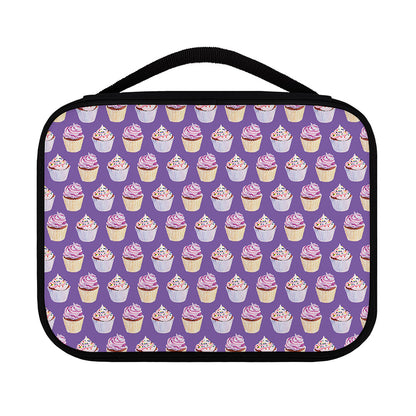 Purple Cupcake Pattern Print Classic Bible Case