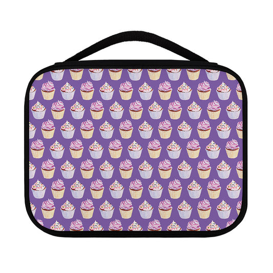 Purple Cupcake Pattern Print Classic Bible Case