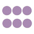 Purple Cupcake Pattern Print Coaster Set