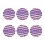 Purple Cupcake Pattern Print Coaster Set