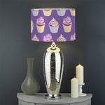 Purple Cupcake Pattern Print Drum Lamp Shade