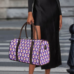 Purple Cupcake Pattern Print Duffle Bag
