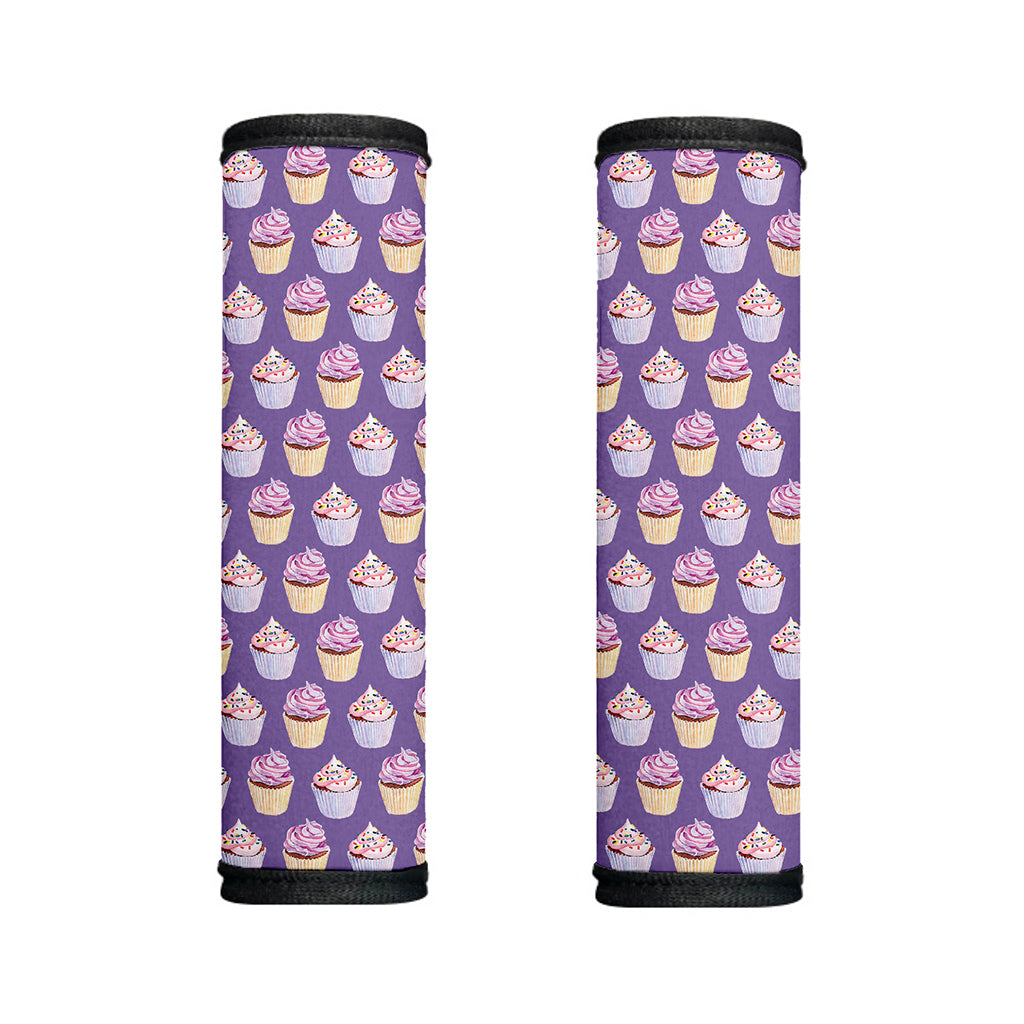 Purple Cupcake Pattern Print Handle Covers