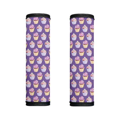 Purple Cupcake Pattern Print Handle Covers