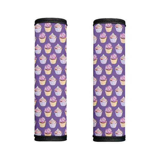 Purple Cupcake Pattern Print Handle Covers