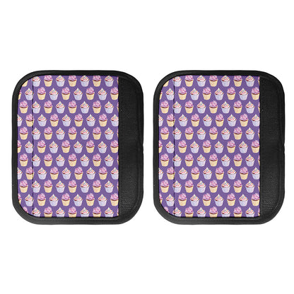 Purple Cupcake Pattern Print Handle Covers