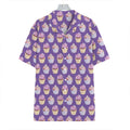 Purple Cupcake Pattern Print Hawaiian Shirt