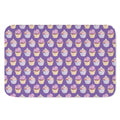 Purple Cupcake Pattern Print Indoor Door Mat