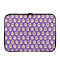 Purple Cupcake Pattern Print Laptop Sleeve