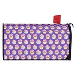 Purple Cupcake Pattern Print Mailbox Cover