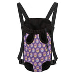 Purple Cupcake Pattern Print Pet Carrier Backpack