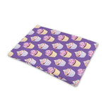 Purple Cupcake Pattern Print Pet Cooling Mat Cover