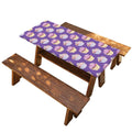 Purple Cupcake Pattern Print Picnic Table Cover