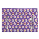 Purple Cupcake Pattern Print Placemat