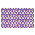 Purple Cupcake Pattern Print Polyester Doormat