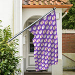 Purple Cupcake Pattern Print Polyester Flag