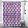 Purple Cupcake Pattern Print Premium Shower Curtain