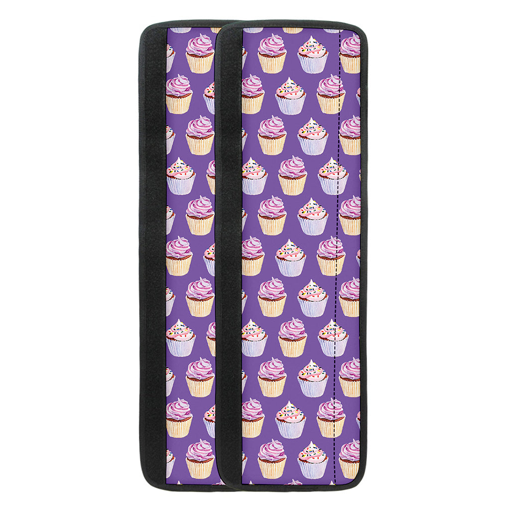 Purple Cupcake Pattern Print Refrigerator Handle Covers