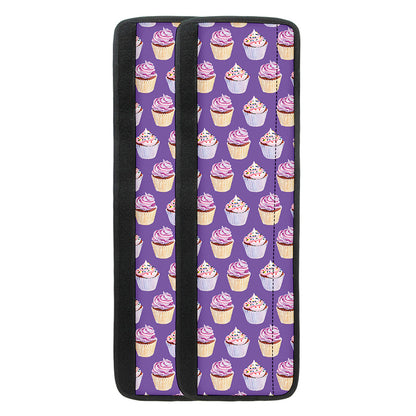 Purple Cupcake Pattern Print Refrigerator Handle Covers