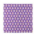 Purple Cupcake Pattern Print Silk Bandana