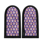 Purple Cupcake Pattern Print Skillet Handle Cover