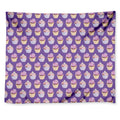 Purple Cupcake Pattern Print Tapestry