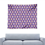 Purple Cupcake Pattern Print Tapestry