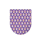 Purple Cupcake Pattern Print Toilet Lid Cover
