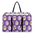Purple Cupcake Pattern Print Utility Tote Bag