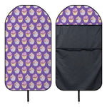 Purple Cupcake Pattern Print Waterproof Car Seat Cover