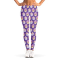 Purple Cupcake Pattern Print Women's Leggings