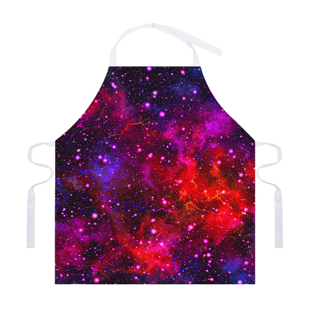 Purple Dark Galaxy Space Print Adjustable Apron