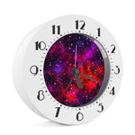 Purple Dark Galaxy Space Print Alarm Clock