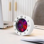 Purple Dark Galaxy Space Print Alarm Clock