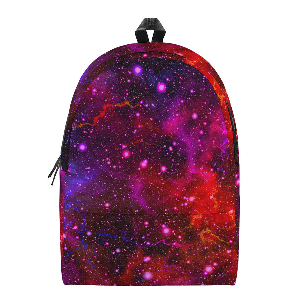 Purple Dark Galaxy Space Print Backpack