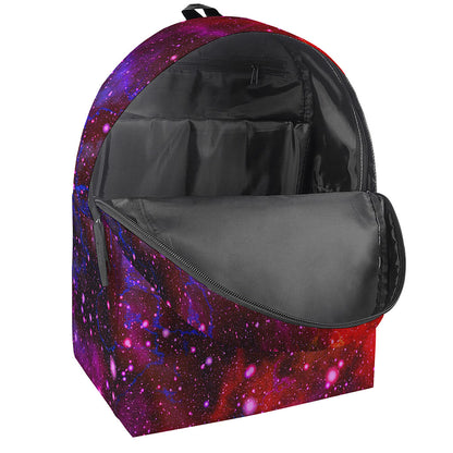 Purple Dark Galaxy Space Print Backpack