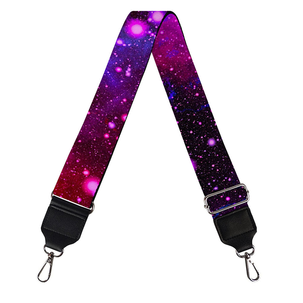 Purple Dark Galaxy Space Print Bag Strap