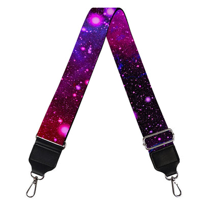 Purple Dark Galaxy Space Print Bag Strap