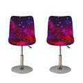 Purple Dark Galaxy Space Print Bar Stool Covers