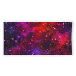 Purple Dark Galaxy Space Print Beach Towel
