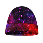 Purple Dark Galaxy Space Print Beanie