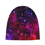 Purple Dark Galaxy Space Print Beanie