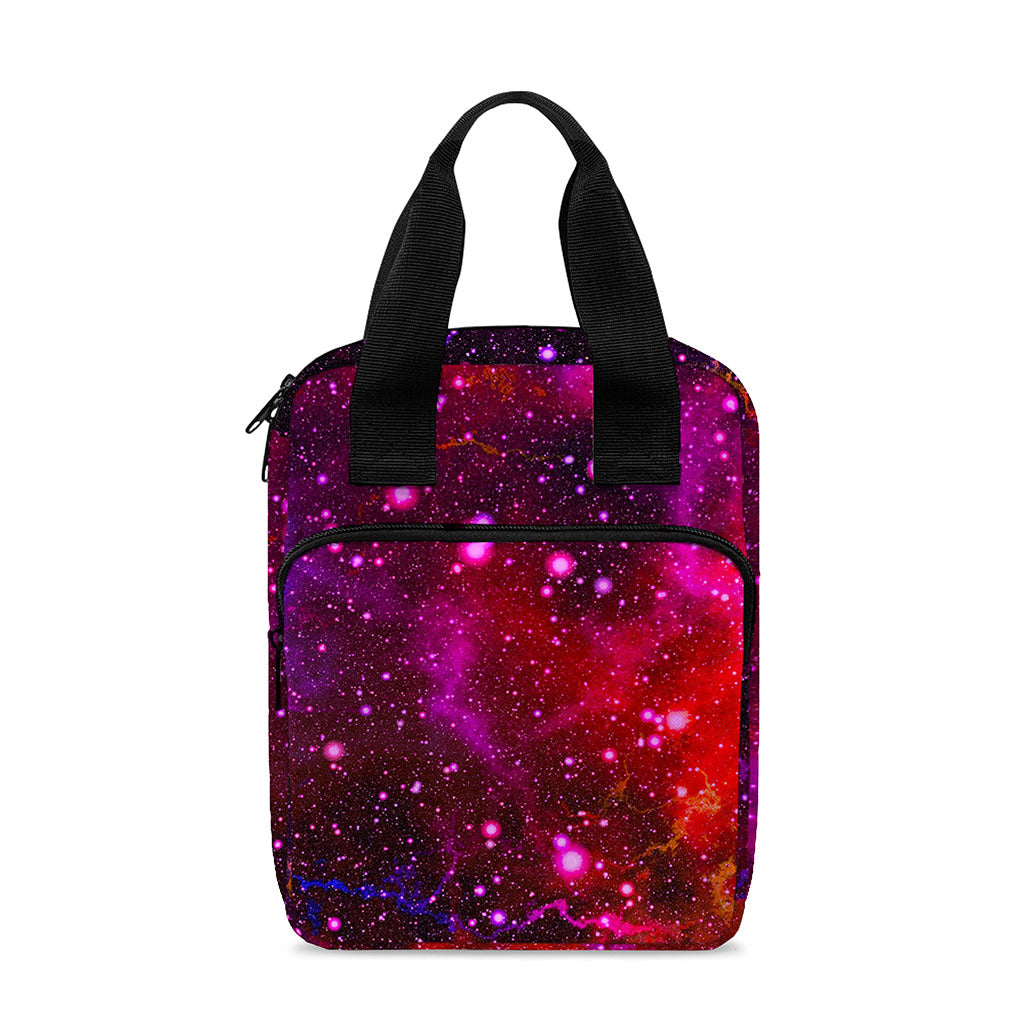 Purple Dark Galaxy Space Print Bible Tote Bag